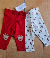 2X VÁNOČNÍ LEGÍNKY, VEL. 6-9 MĚS.